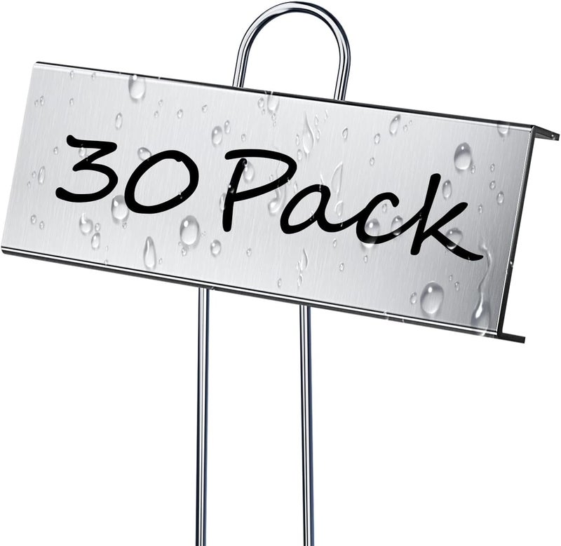 cureder 30 Pack Metal Plant Labels for Outdoor Garden Waterproof Plant Markers, Labels Garden Markers for Seedlings Herbs Vegetable Greenhouse Gifts, with Pen - Image 1